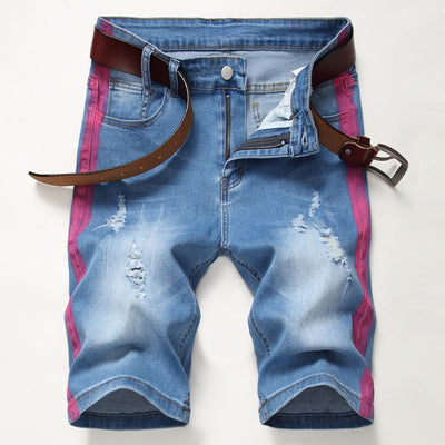 Pantalones Cortos Hombre Rayas Multicolor - Estilo Trendy Personalidad - Image 9