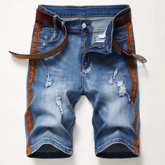Pantalones Cortos Hombre Rayas Multicolor - Estilo Trendy Personalidad - Image 2