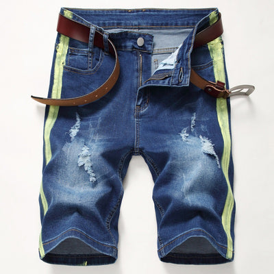 Pantalones Cortos Hombre Rayas Multicolor - Estilo Trendy Personalidad