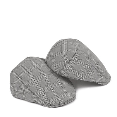 Boina Cuadriculada Clásica para Hombre - Estilo Retro Vintage con Visera - Image 5