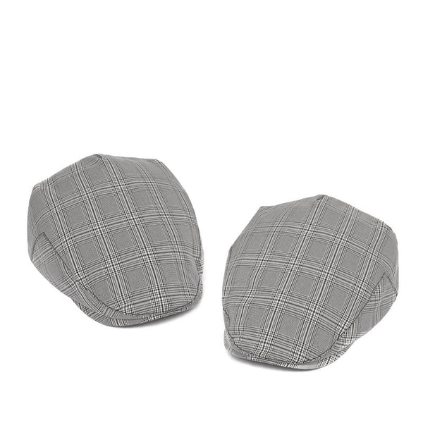 Boina Cuadriculada Clásica para Hombre - Estilo Retro Vintage con Visera