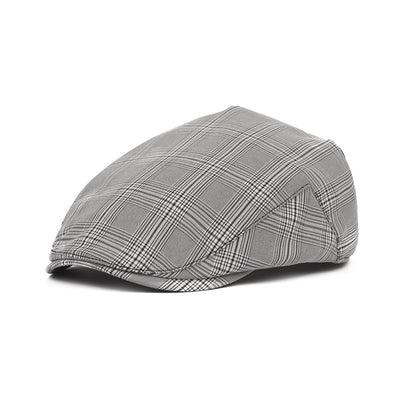 Boina Cuadriculada Clásica para Hombre - Estilo Retro Vintage con Visera - Image 3