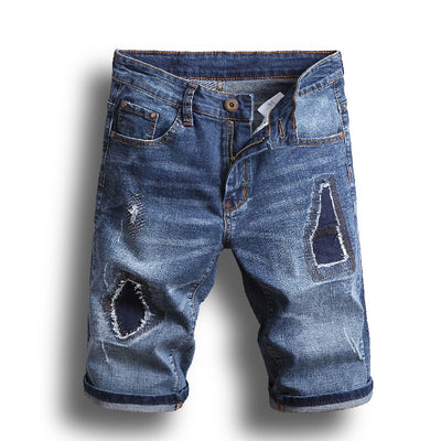 Pantalones Cortos Denim Rotos para Hombre - Slim Fit Moderno - Image 13