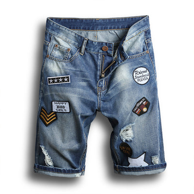 Pantalones Cortos Denim Rotos para Hombre - Slim Fit Moderno - Image 12