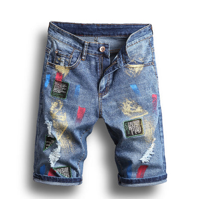 Pantalones Cortos Denim Rotos para Hombre - Slim Fit Moderno - Image 15