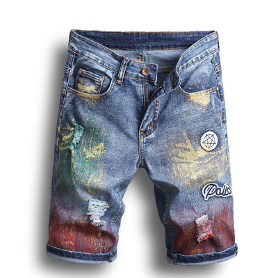 Pantalones Cortos Denim Rotos para Hombre - Slim Fit Moderno - Image 18