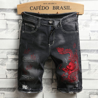 Pantalones Cortos Denim Rotos para Hombre - Slim Fit Moderno - Image 6