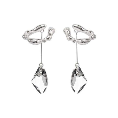 Arete Clip de Cristal Vintage con Borla (Sin Perforación) - Image 10