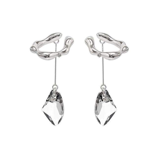 Arete Clip de Cristal Vintage con Borla (Sin Perforación) - Image 10
