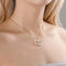 Personalized Custom Name Necklaces Pendant Double Heart Women Necklace Dorado