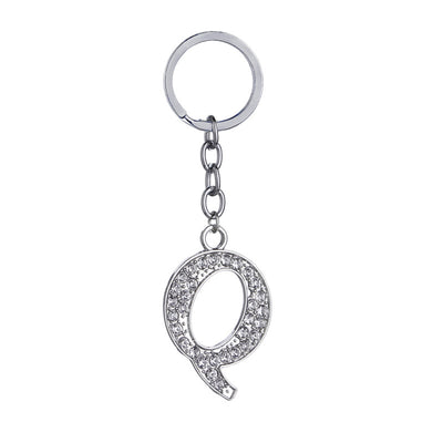 Llavero con Letras del Alfabeto Inglés - Dije de Diamante en Aleación de Zinc - Image 30