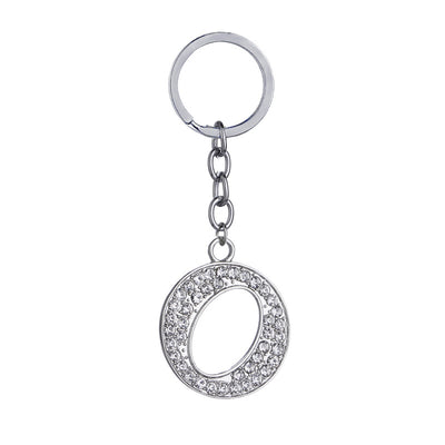 Llavero con Letras del Alfabeto Inglés - Dije de Diamante en Aleación de Zinc - Image 28