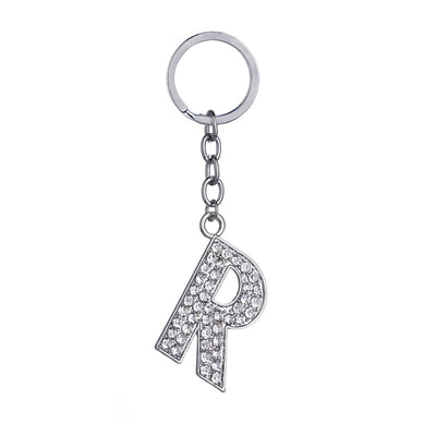 Llavero con Letras del Alfabeto Inglés - Dije de Diamante en Aleación de Zinc - Image 34
