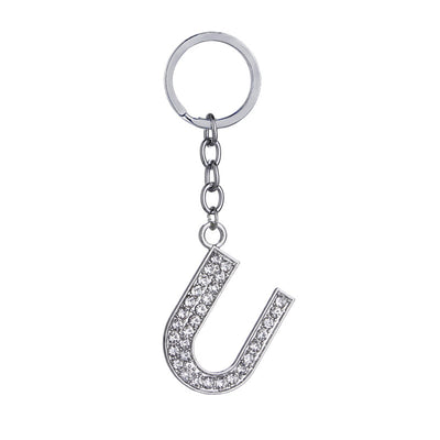 Llavero con Letras del Alfabeto Inglés - Dije de Diamante en Aleación de Zinc - Image 37
