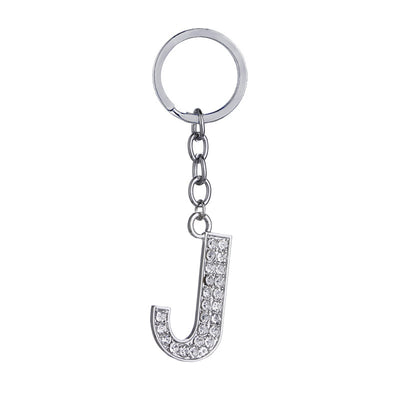 Llavero con Letras del Alfabeto Inglés - Dije de Diamante en Aleación de Zinc - Image 40