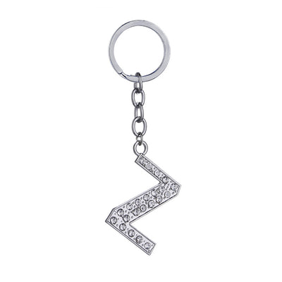 Llavero con Letras del Alfabeto Inglés - Dije de Diamante en Aleación de Zinc - Image 26
