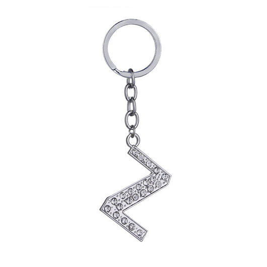 Llavero con Letras del Alfabeto Inglés - Dije de Diamante en Aleación de Zinc - Image 26
