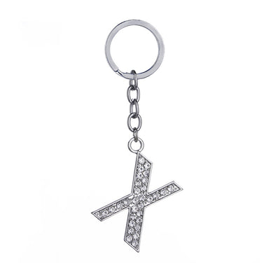 Llavero con Letras del Alfabeto Inglés - Dije de Diamante en Aleación de Zinc - Image 24