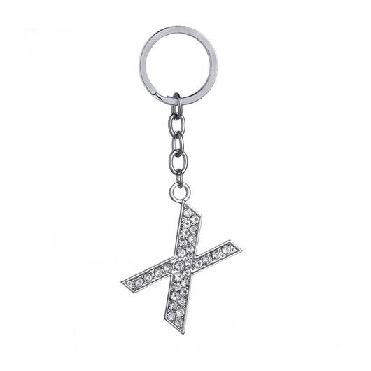 Llavero con Letras del Alfabeto Inglés - Dije de Diamante en Aleación de Zinc - Image 24