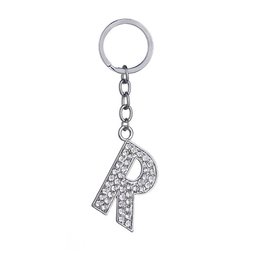Llavero con Letras del Alfabeto Inglés - Dije de Diamante en Aleación de Zinc - Image 18