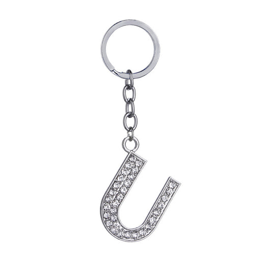 Llavero con Letras del Alfabeto Inglés - Dije de Diamante en Aleación de Zinc - Image 21