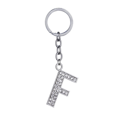 Llavero con Letras del Alfabeto Inglés - Dije de Diamante en Aleación de Zinc - Image 6