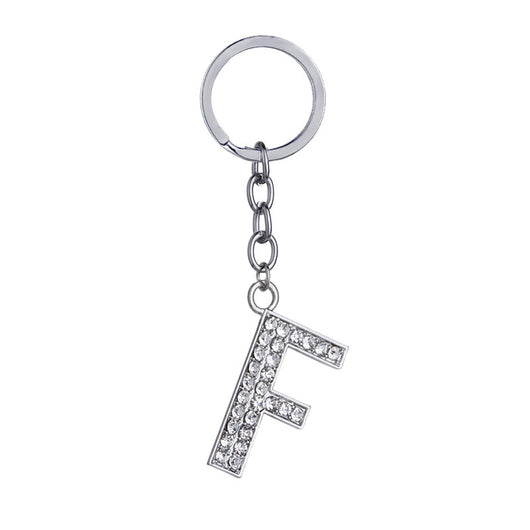 Llavero con Letras del Alfabeto Inglés - Dije de Diamante en Aleación de Zinc - Image 6