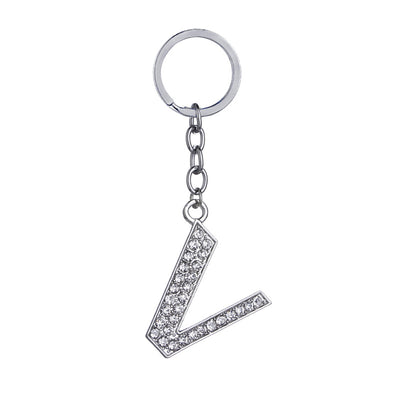 Llavero con Letras del Alfabeto Inglés - Dije de Diamante en Aleación de Zinc - Image 22