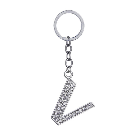 Llavero con Letras del Alfabeto Inglés - Dije de Diamante en Aleación de Zinc - Image 22
