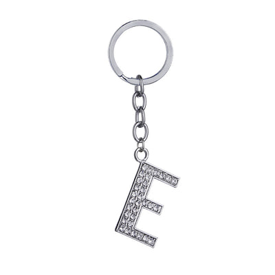 Llavero con Letras del Alfabeto Inglés - Dije de Diamante en Aleación de Zinc - Image 5