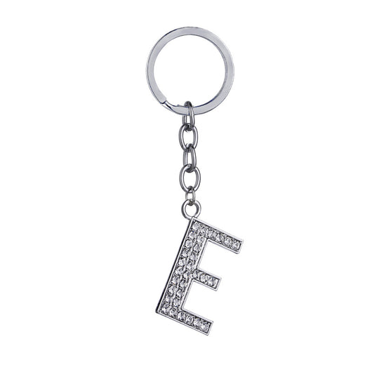 Llavero con Letras del Alfabeto Inglés - Dije de Diamante en Aleación de Zinc - Image 5
