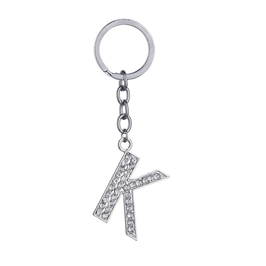 Llavero con Letras del Alfabeto Inglés - Dije de Diamante en Aleación de Zinc - Image 11