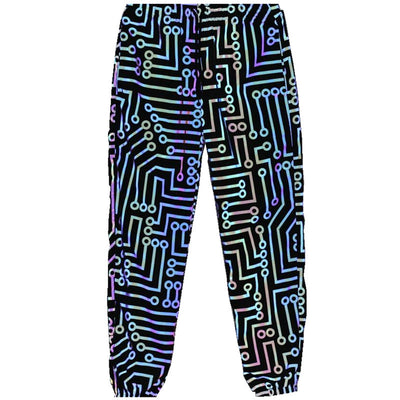 Pantalones Deportivos Reflectantes con Patrón de Circuito para Hombre - Image 6