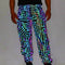Pantalones Deportivos Reflectantes con Patrón de Circuito para Hombre