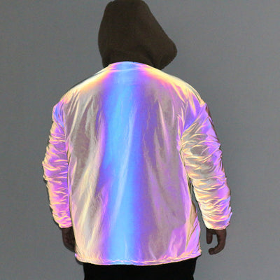 Chaqueta Reversible Reflectante para Hombre - Abrigo Cálido Multicolor - Image 10