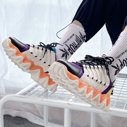 Zapatillas Deportivas Casuales con Suela Elevada Ondulada - Image 2