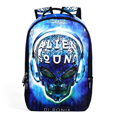 Mochila Escolar Deportiva con Diseño Calavera - Ideal para Viajes y Estudiantes - Image 5