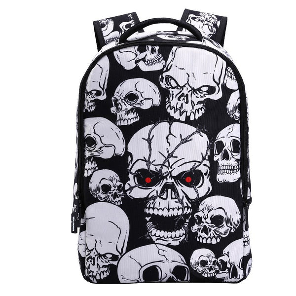Mochila Escolar Deportiva con Diseño Calavera - Ideal para Viajes y Estudiantes