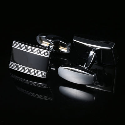 Gemelos de Esmalte Negro para Camisas de Negocio - Image 8