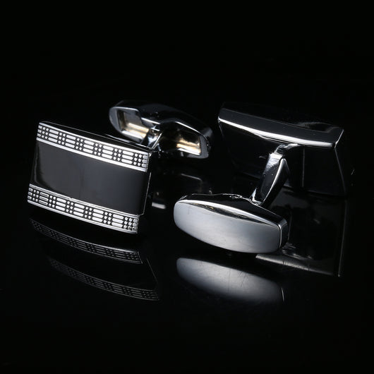 Gemelos de Esmalte Negro para Camisas de Negocio - Image 8