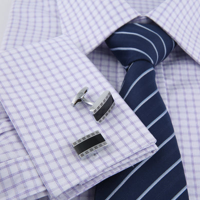 Gemelos de Esmalte Negro para Camisas de Negocio - Image 9