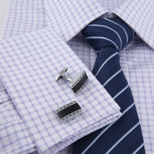 Gemelos de Esmalte Negro para Camisas de Negocio - Image 9