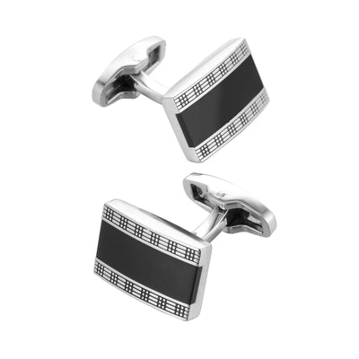 Gemelos de Esmalte Negro para Camisas de Negocio - Image 10
