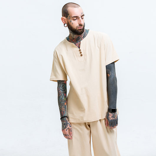 Camiseta Hombre Estilo Asiático Talla Grande Manga Corta - Image 6