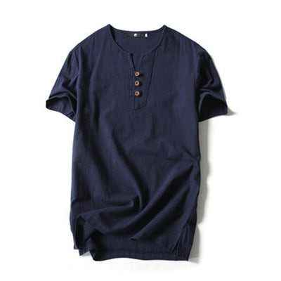 Camiseta Hombre Estilo Asiático Talla Grande Manga Corta - Image 5