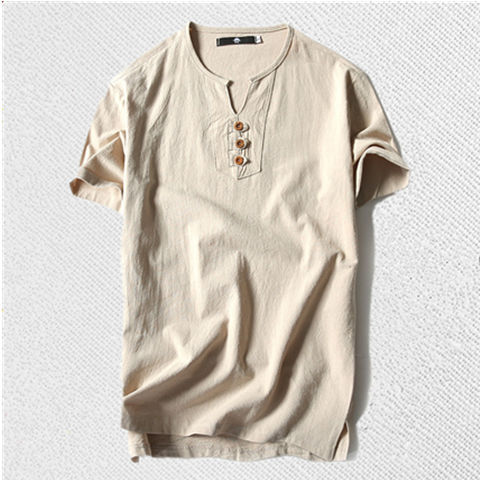 Camiseta Hombre Estilo Asiático Talla Grande Manga Corta - Image 4