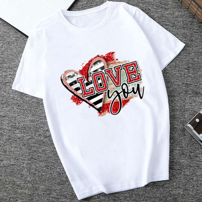 Playera Casual con Estampado de Latido del Corazón - Cuello Redondo - Image 8