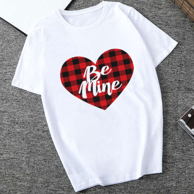 Playera Casual con Estampado de Latido del Corazón - Cuello Redondo - Image 9