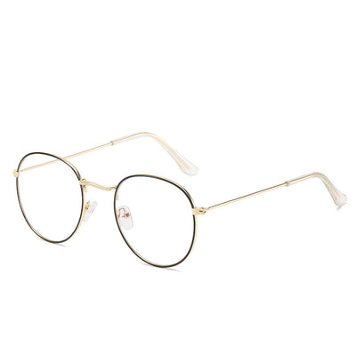 Gafas Redondas Retro de Metal con Espejo Literario Harajuku - Image 15