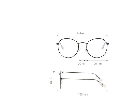 Gafas Redondas Retro de Metal con Espejo Literario Harajuku - Image 11
